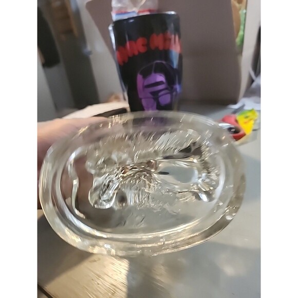 Vintage Clear Pressed Glass Kneeling Boy Figurine Praying Child Mid Century - Picture 8 of 11